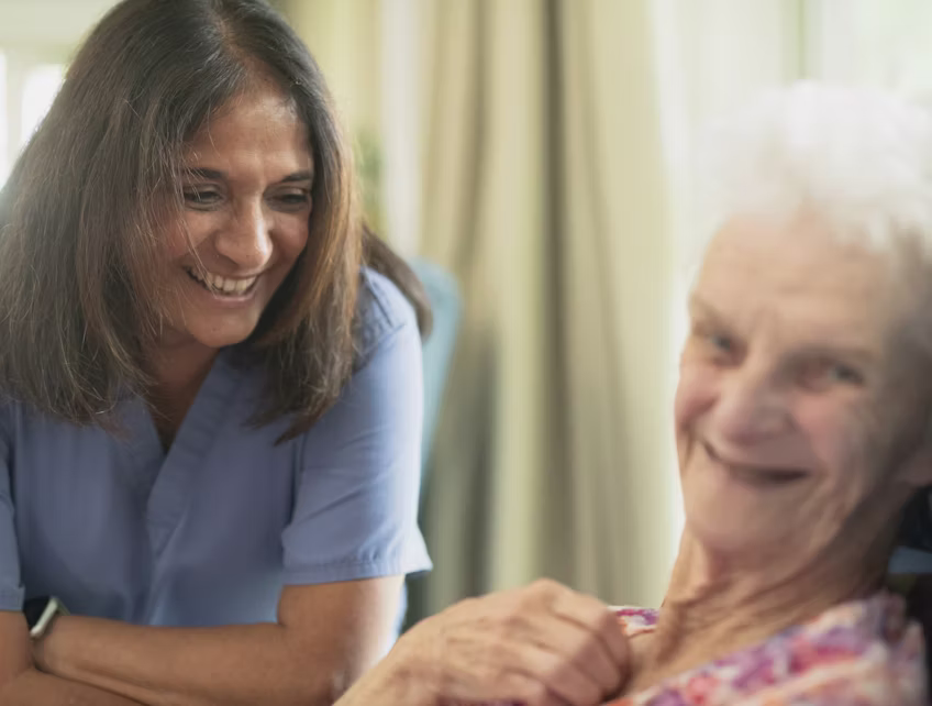 Nurse with patient